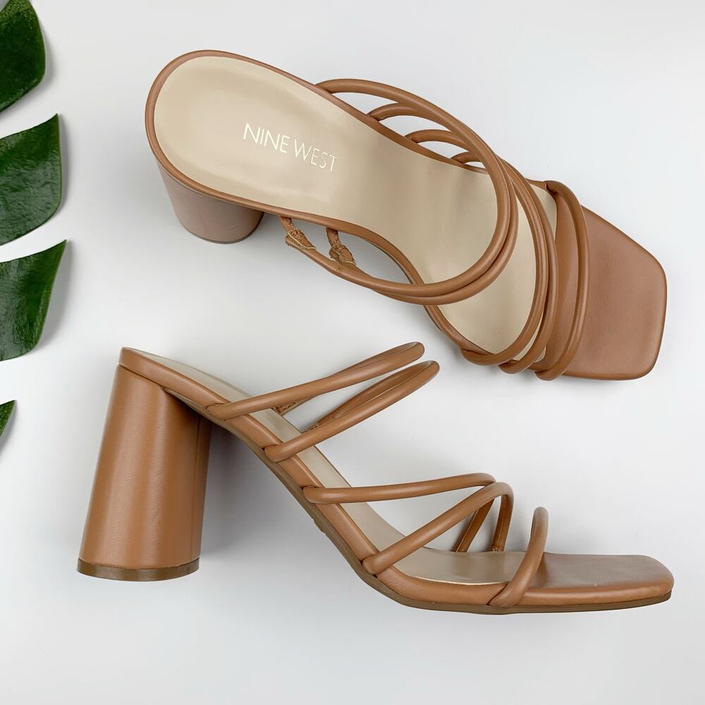 Nine West Tan Strappy Sandals